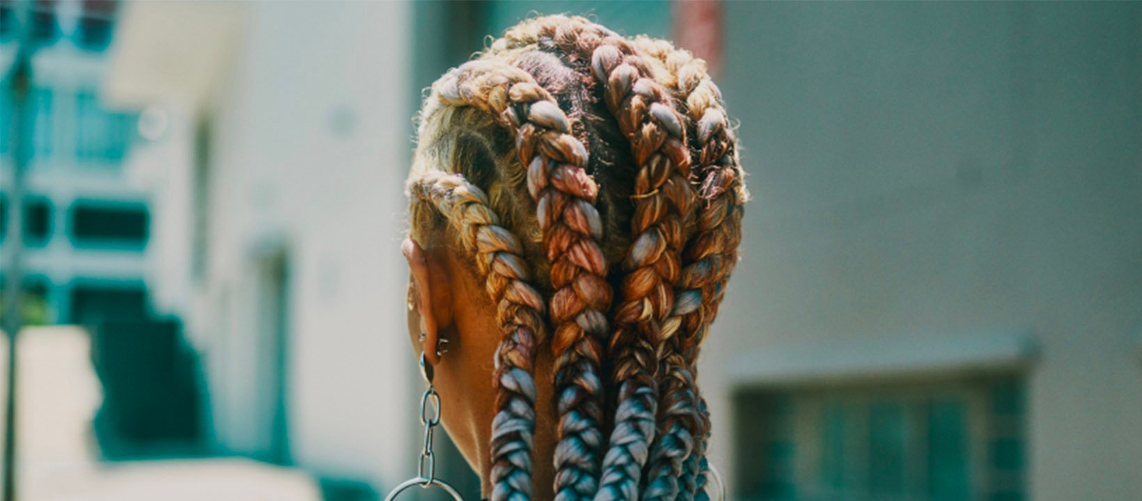 Colored Cornrow Braids Summer Hairstyle - Garnier